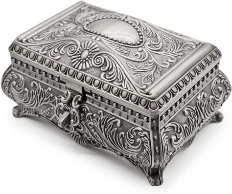 metal jewlry box|antique metal jewelry box.